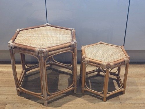 Vintage bamboo rattan - rattan, nesting