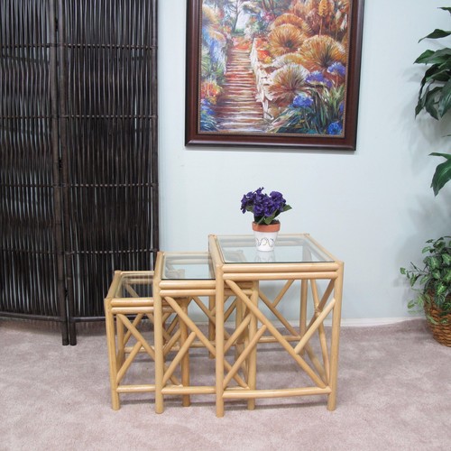 Rattan stacking nesting side - rattan,